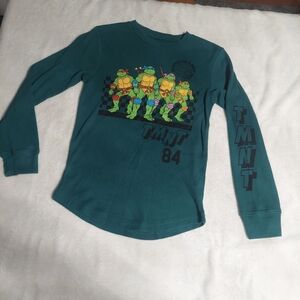 TMNT Thermal Kids Long Sleeve Shirt - Green Ninja Turtles